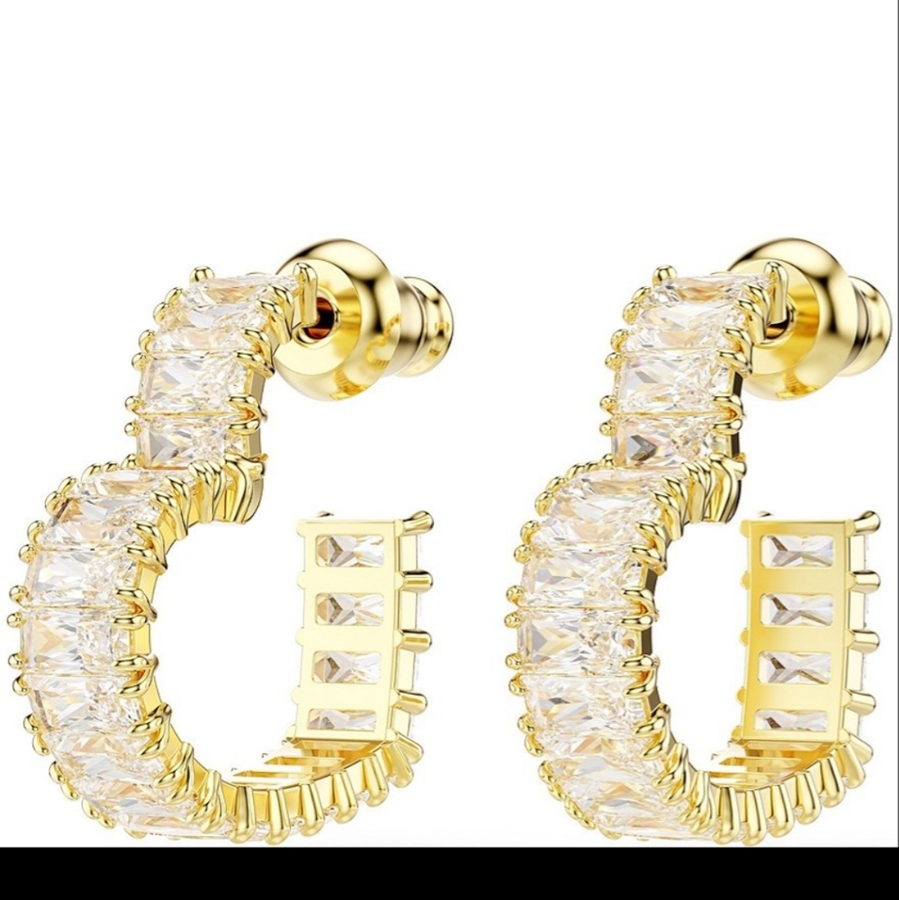 Swarovski Heart Hoop Earrings Matrix Collection